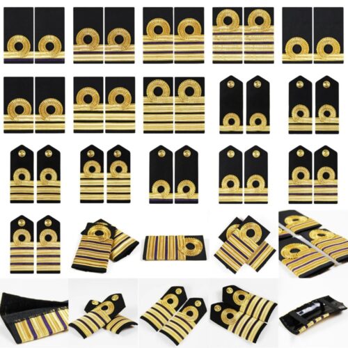 British Navy Epaulettes Shoulder Board Bullion Braid Naval Epaulets Captain Boatman Shipping Epaulet Gift Military Merchant Marine
