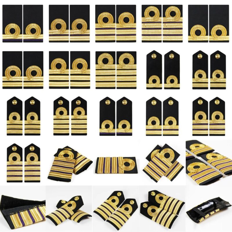 British Navy Epaulettes Shoulder Board Bullion Braid Naval Epaulets Captain Boatman Shipping Epaulet Gift Military Merchant Marine