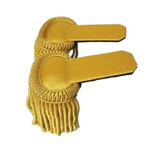 Gold Bullion Shoulder Epaulette With Fringe Embroidered Tassel Shoulder Board For Navy Army Military Uniform