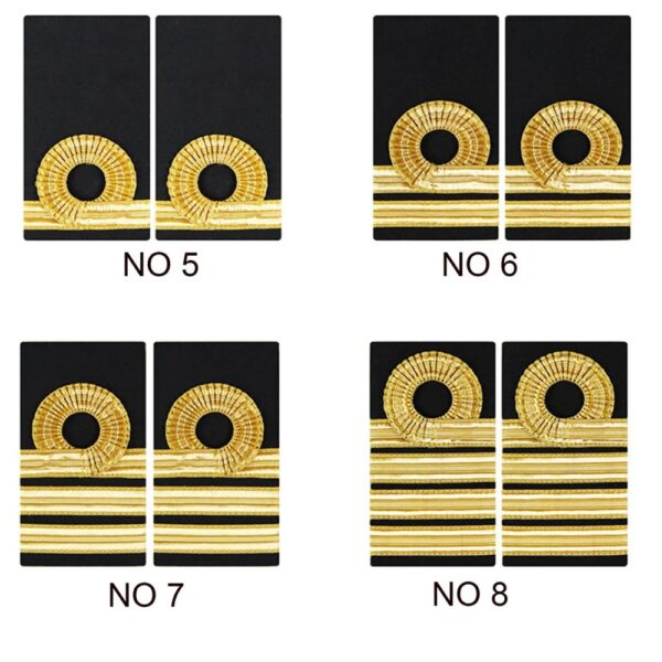 British Navy Epaulettes Shoulder Board Bullion Braid Naval Epaulets Captain Boatman Shipping Epaulet Gift Military Merchant Marine - Image 3