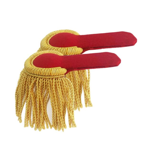 Gold Bullion Shoulder Epaulette With Fringe Embroidered Tassel Shoulder Board For Navy Army Military Uniform - Image 4