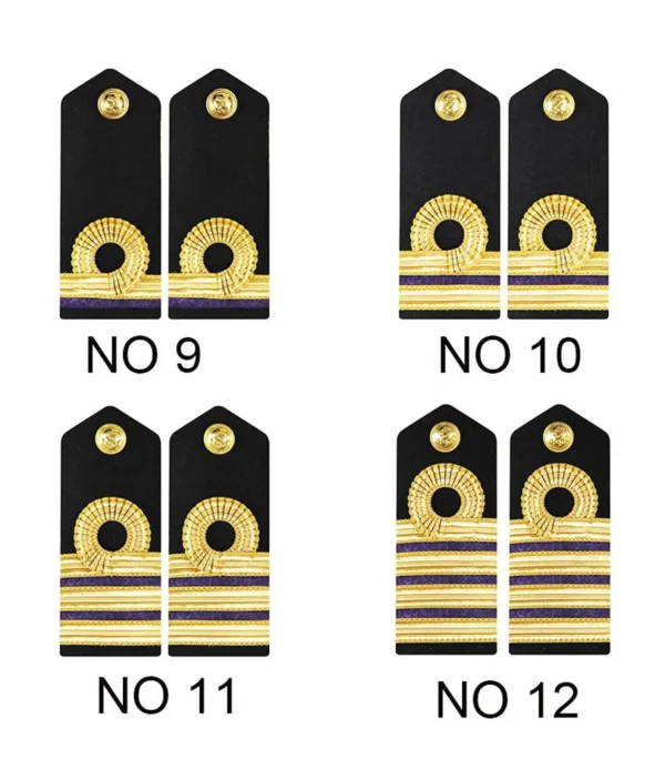 British Navy Epaulettes Shoulder Board Bullion Braid Naval Epaulets Captain Boatman Shipping Epaulet Gift Military Merchant Marine - Image 4