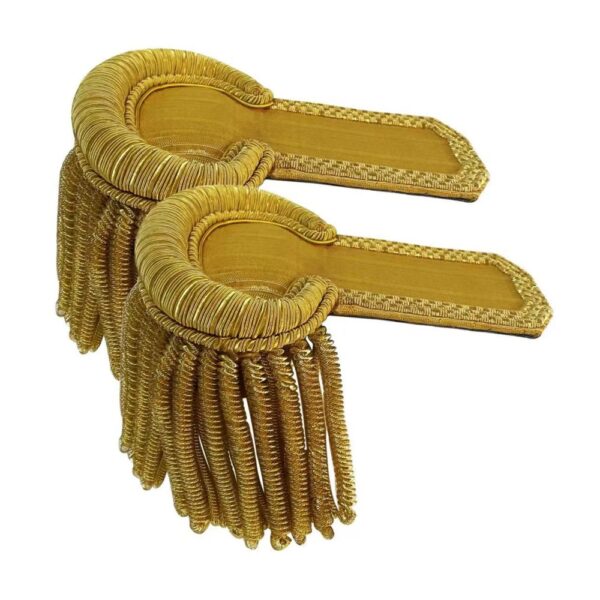 Gold Bullion Shoulder Epaulette With Fringe Embroidered Tassel Shoulder Board For Navy Army Military Uniform - Image 5
