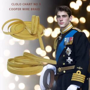 Elite Gold Metallic Braid #9 - Professional Attire, Air/Sea Crew Uniforms, Security Wear & Premium Decor