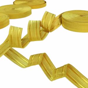 Military Gold Braid Webbing Trim Braid #8 w/ Copper Wire - Aviation, Marine, Security Uniforms & High-End Packaging